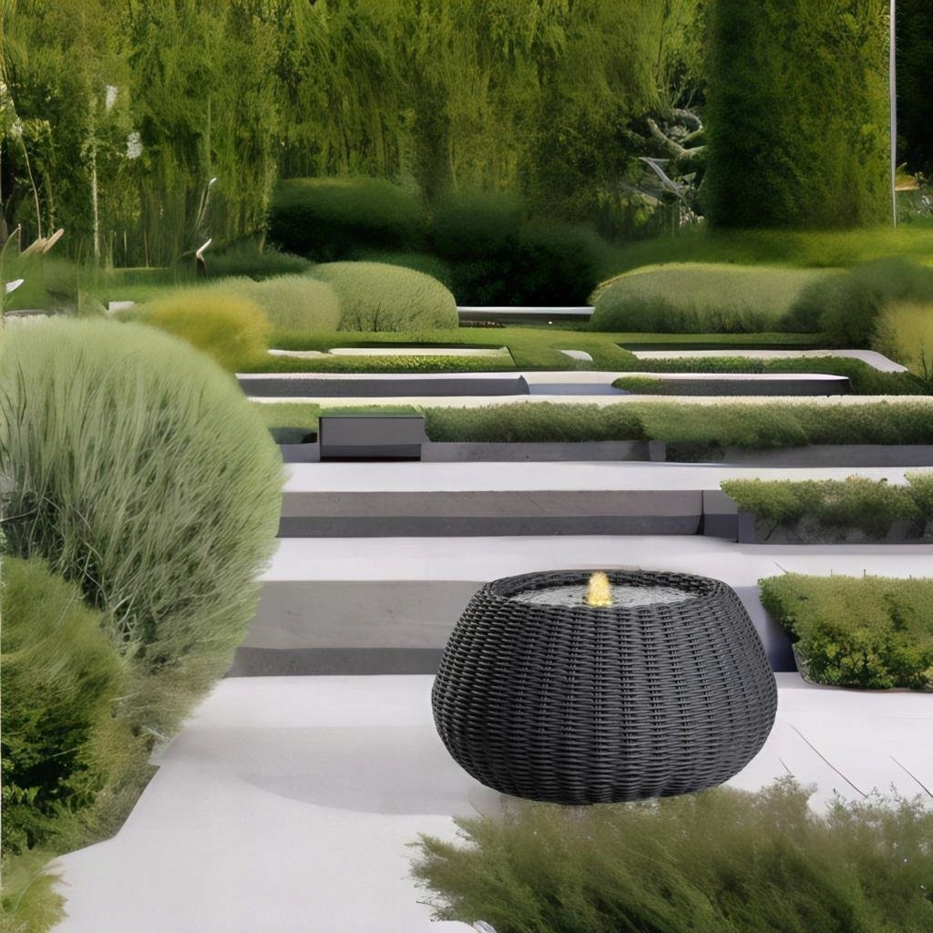 FONTANA SOLARE POLIRESINA D.53X28H ANTRACITE