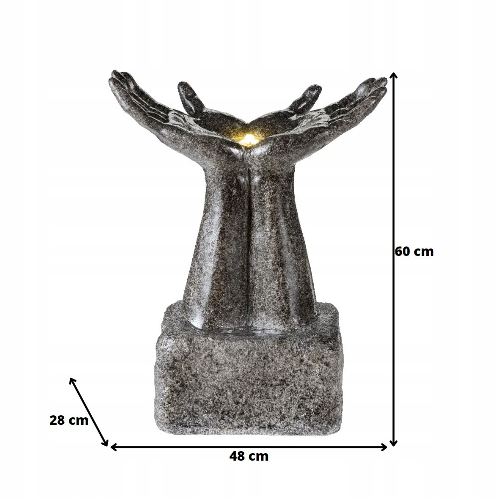 FONTANA MANI POLIRSINA CM.28X60H ANTRACITE