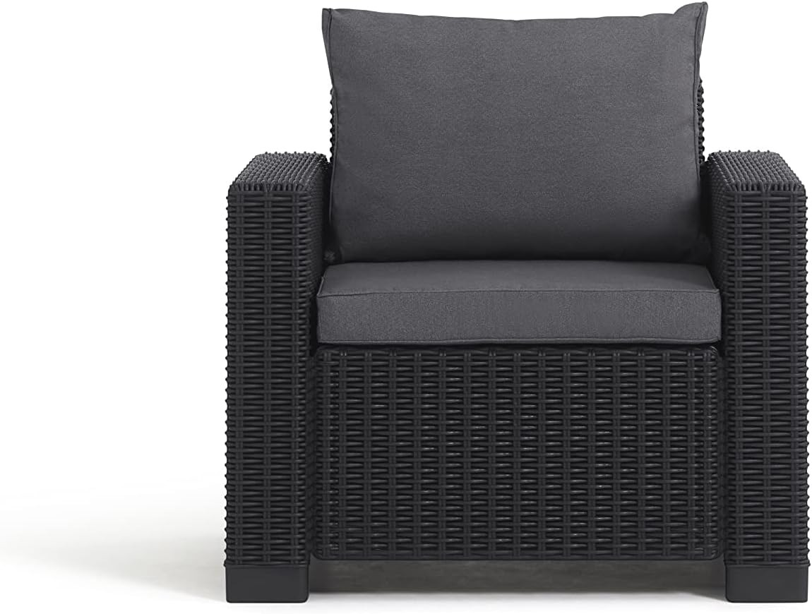 *SET 2 POLTRONE CALIFORNIA GRAFITE CON CUSCINO