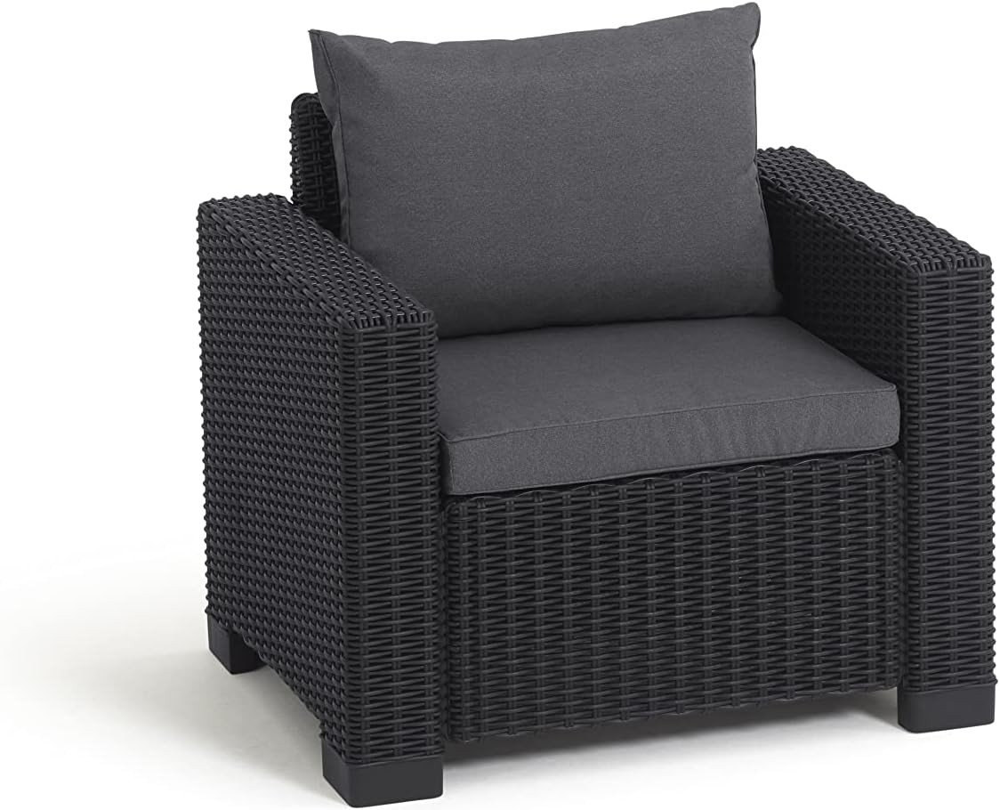 *SET 2 POLTRONE CALIFORNIA GRAFITE CON CUSCINO