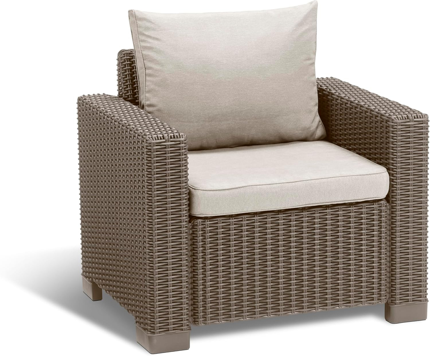 SET 2 POLTRONE CALIFORNIA CAPPUCCINO CON CUSCINI