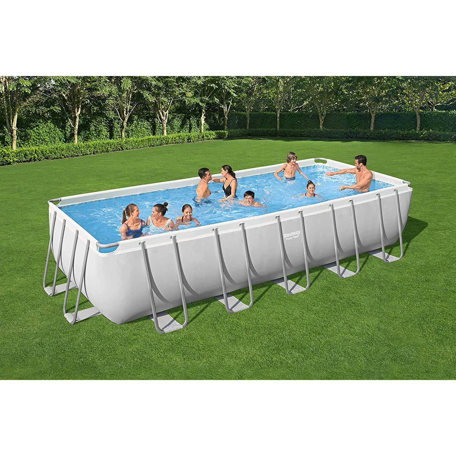 POWER STEEL PISCINA 640X274X132 CON POMPA A SABBIA