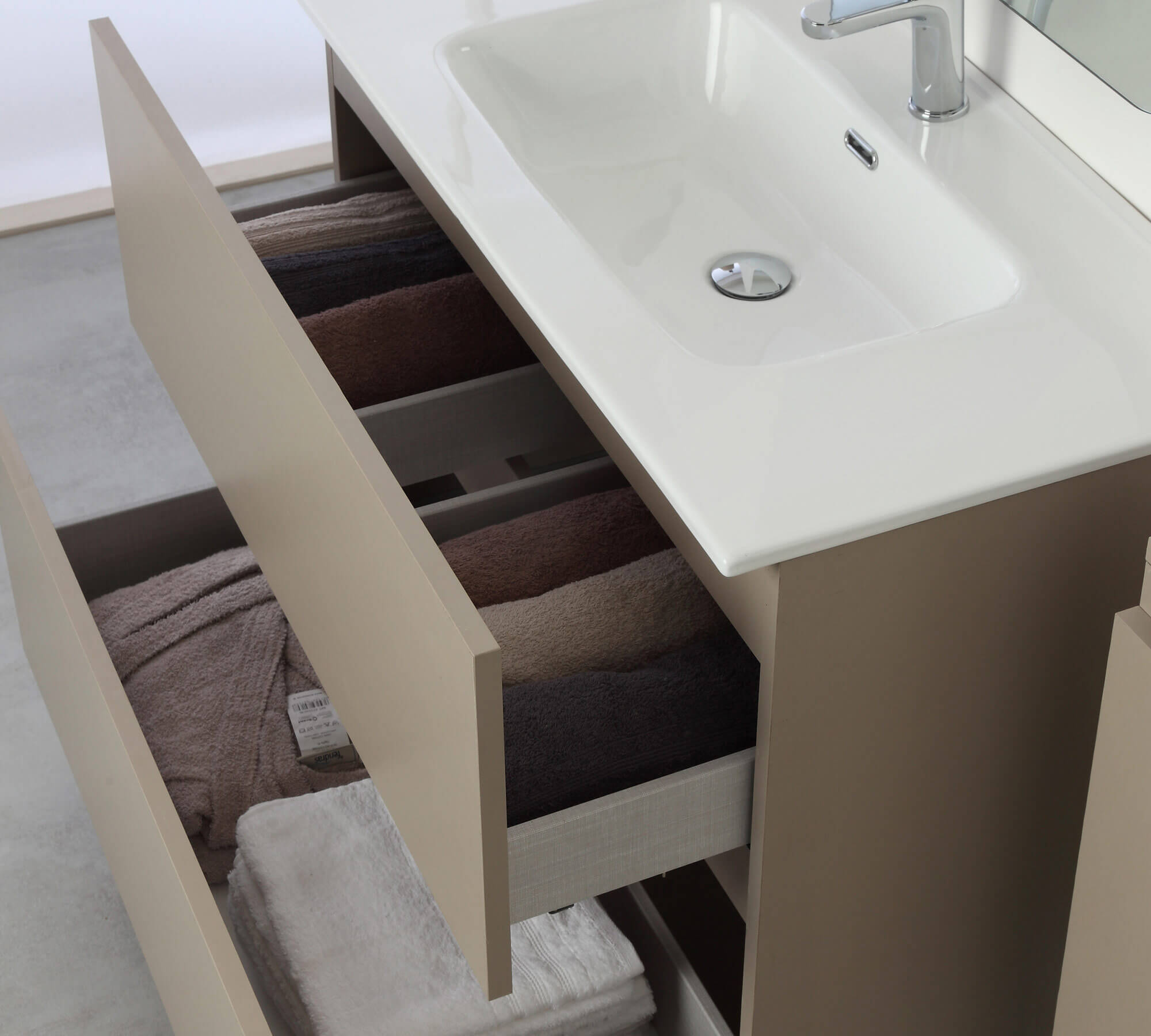 *MOBILE BAGNO CM.90 2 CASS.TORTORA PASTELLO