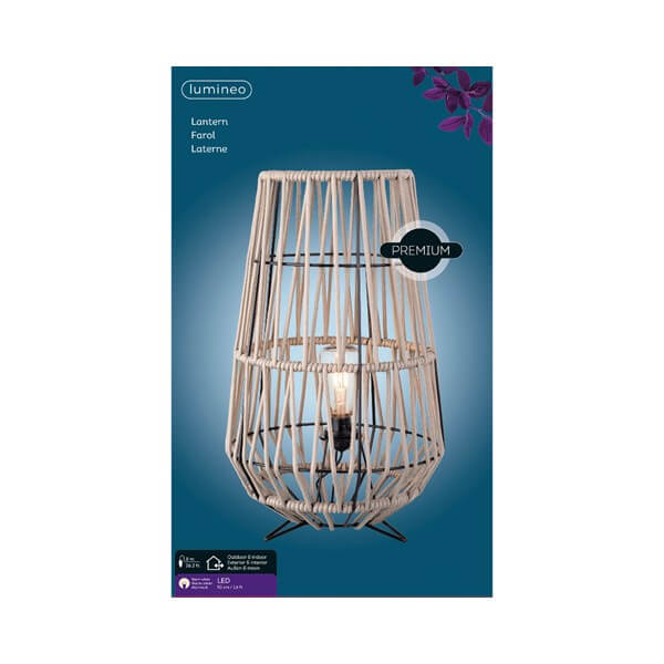 LANTERNA LED D.31X50H L.CALDA BEIGE