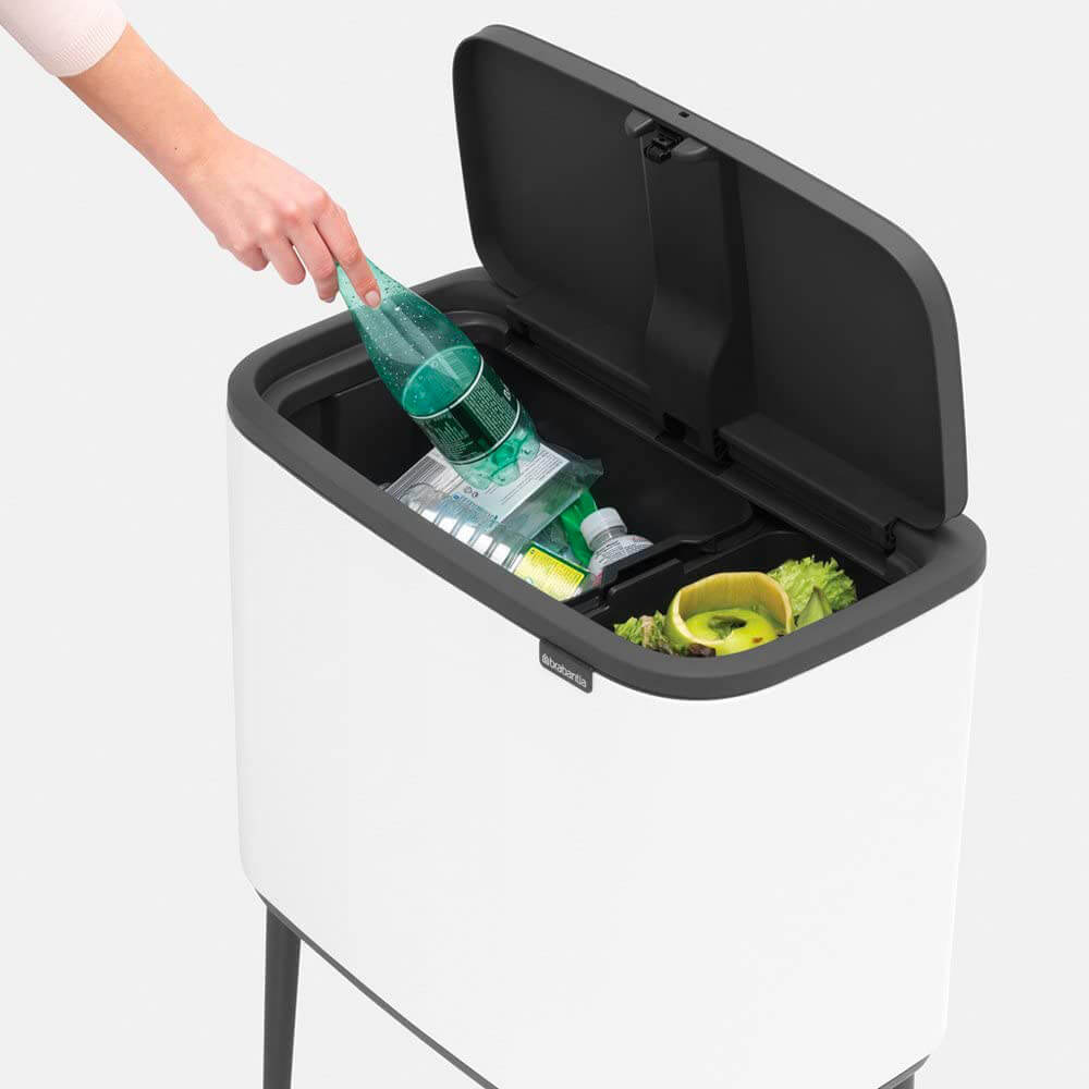 PATTUMIERA BO TOUCH BIN 11+23LT NERO OPACO