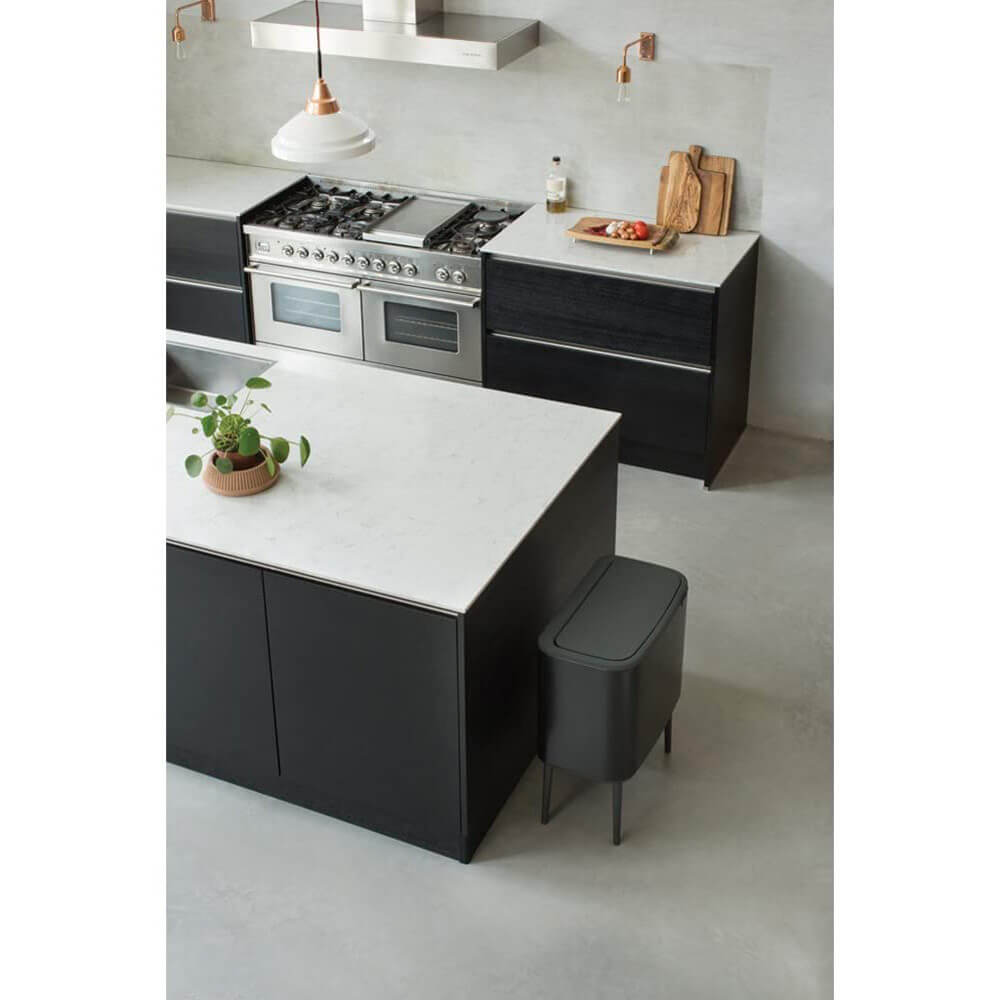 PATTUMIERA BO TOUCH BIN 11+23LT NERO OPACO