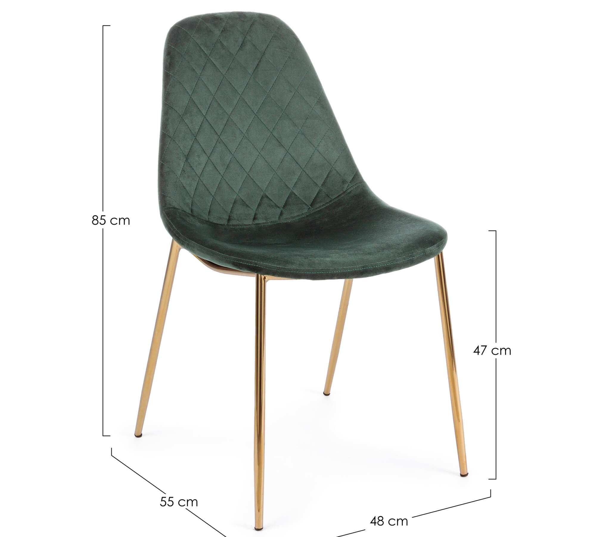 *SEDIA TERRY VELLUTO VERDE SCURO