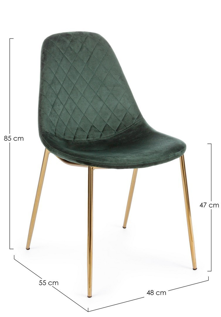 *SEDIA TERRY VELLUTO VERDE SCURO