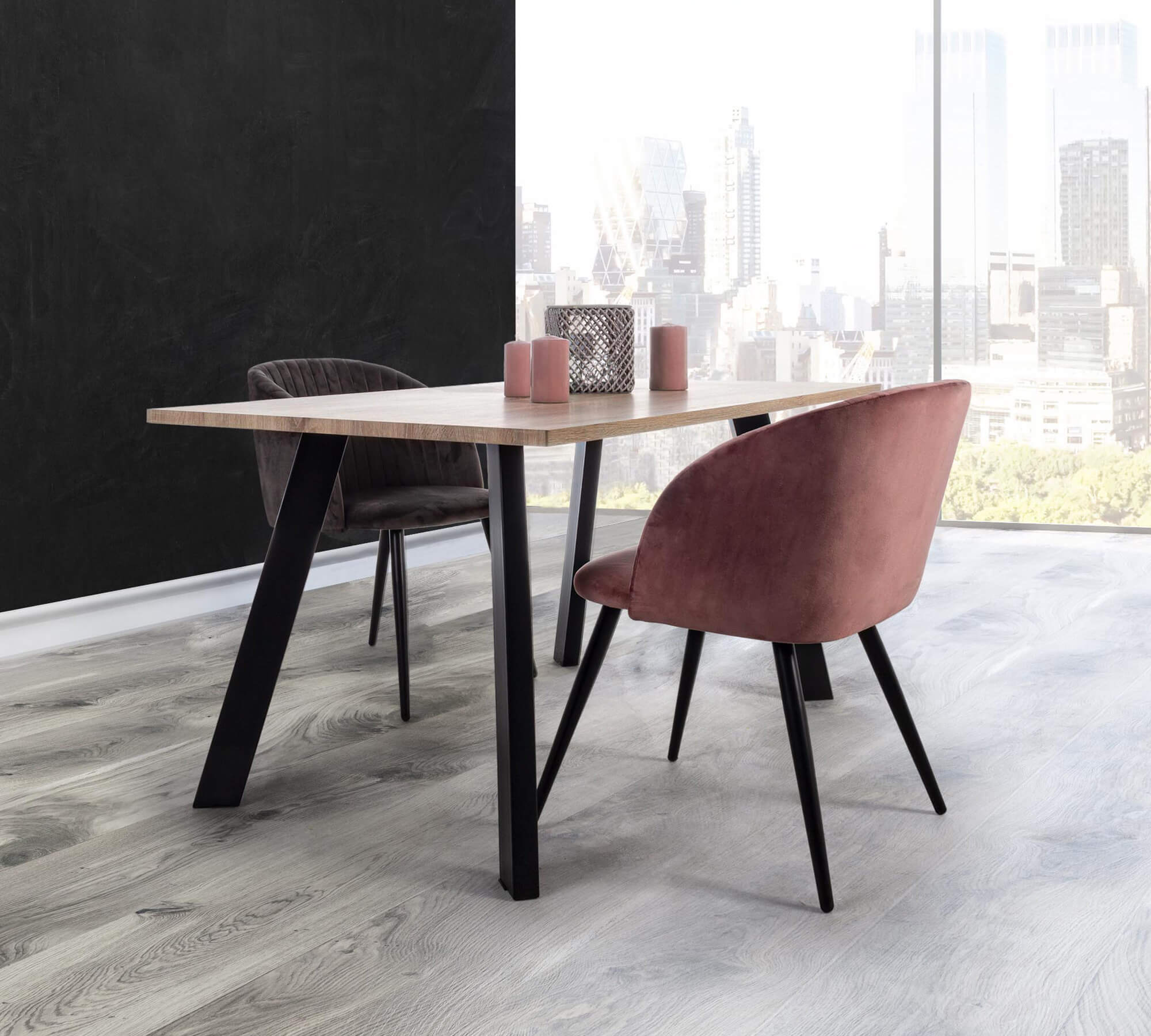 SEDIA QUEEN VELLUTO GRIGIO