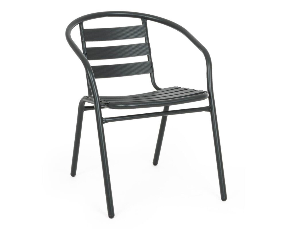 SEDIA CON BRACCIOLI MARAYA GRIGIO