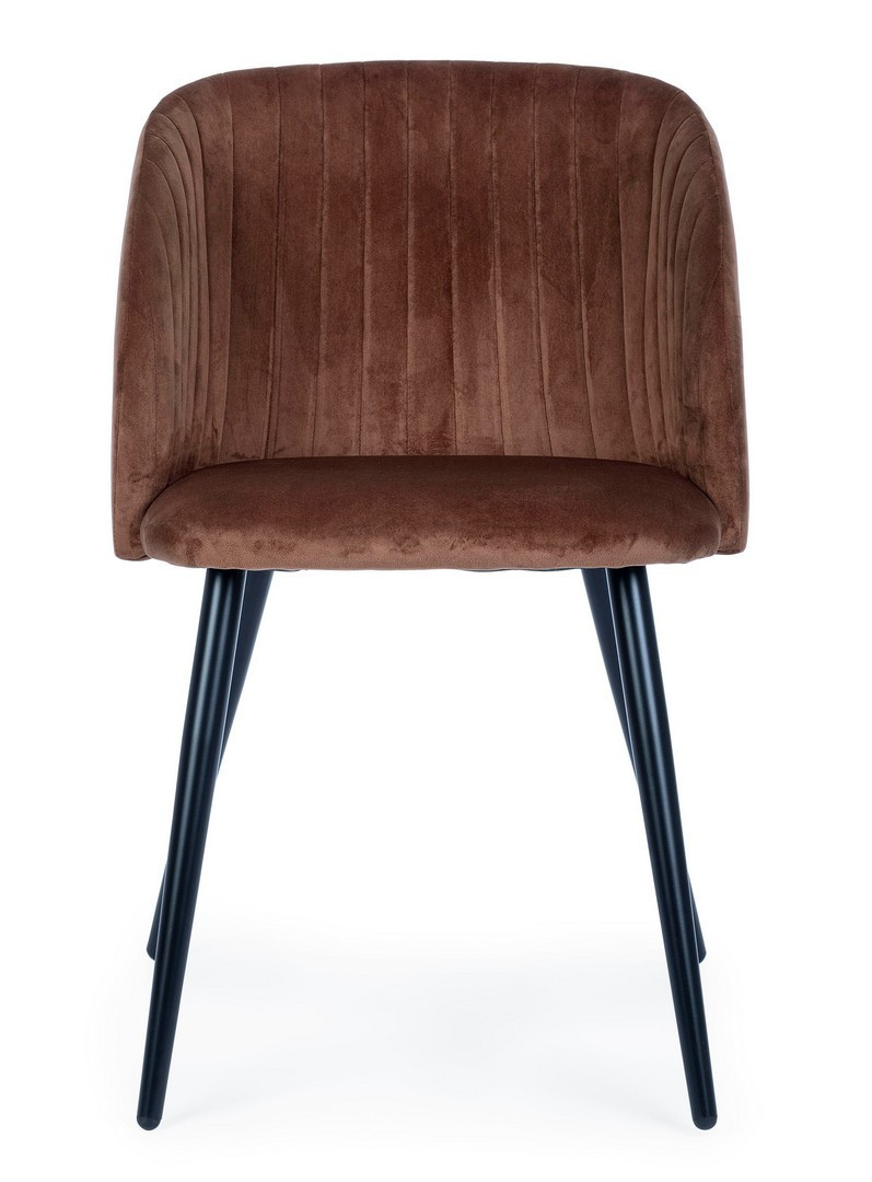 SEDIA QUEEN VELLUTO RUGGINE