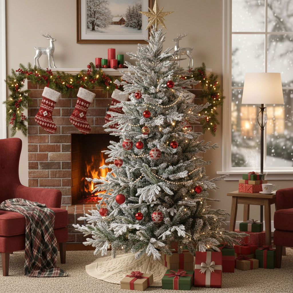 *ALBERO NATALIZIO.H.210-1072 RAMI INNEVATO