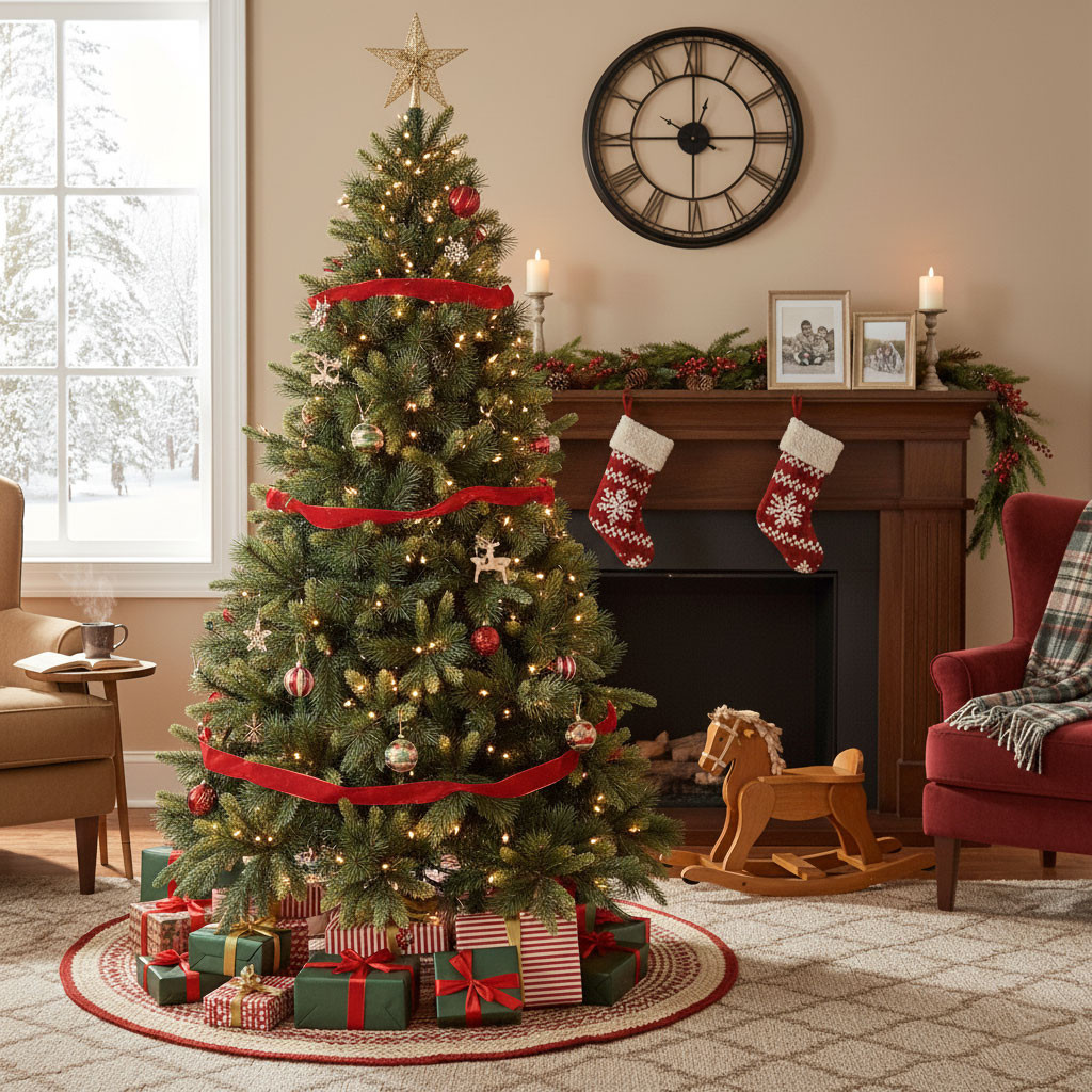 ALBERO NATALIZIO H.270-2376 RAMI MISTO