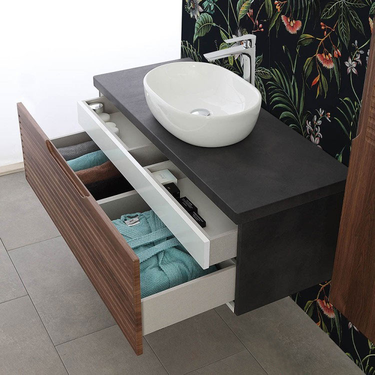 *MOBILE BAGNO 1 CASSETTO CM.110 RIVESTITO IN PVC