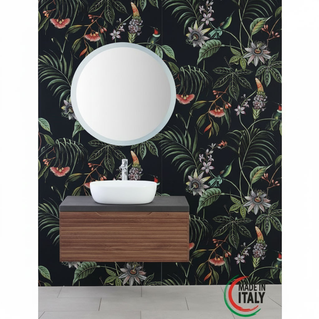 *MOBILE BAGNO 1 CASSETTO CM.90 NOCE RIVEST.IN PVC