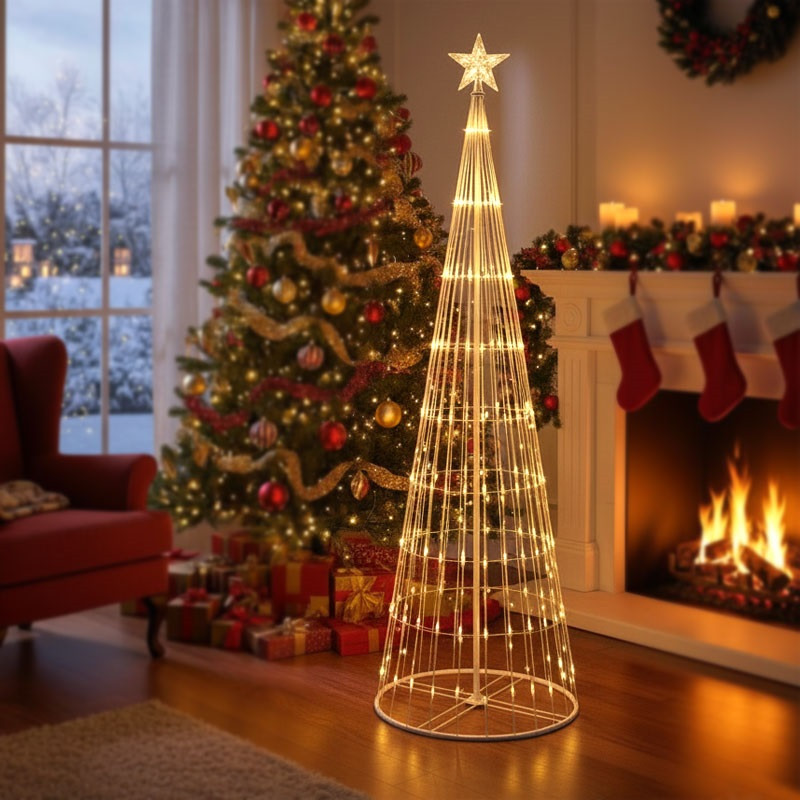 *ALBERO LUMINOSO 190CM 198LED BIANCO CALDO