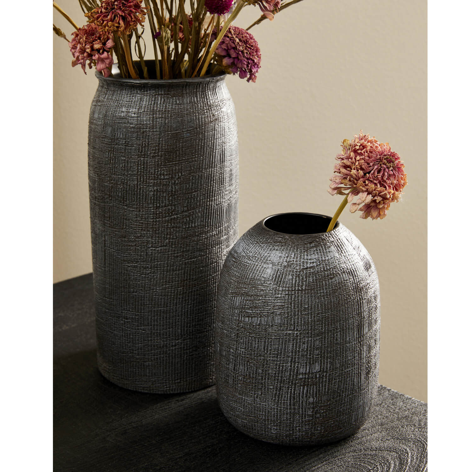 VASO PAPYRUS GRIGIO SCURO H. 19.5