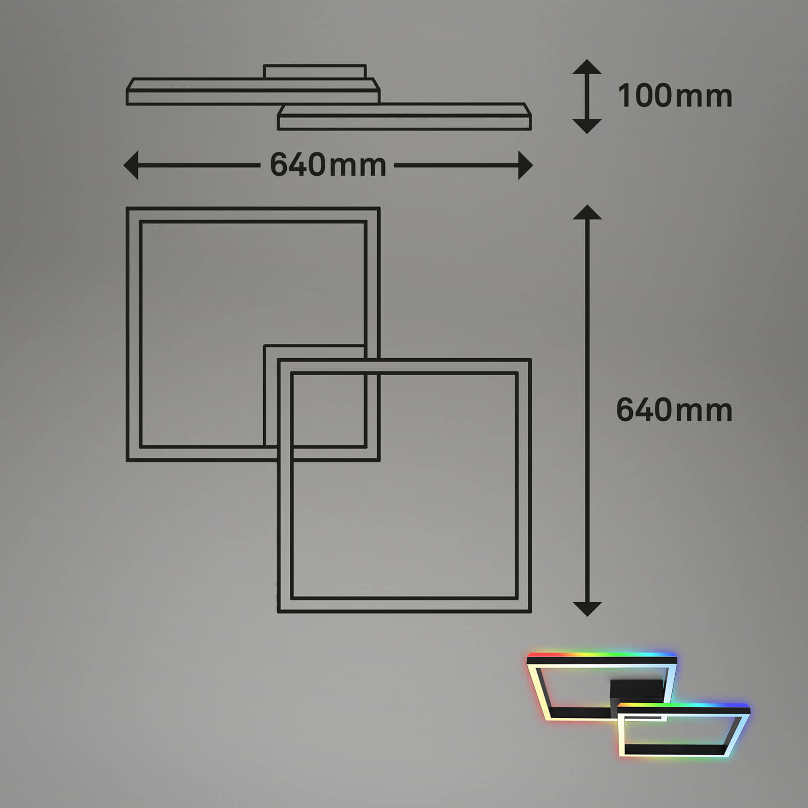*FRAME APPL.LED DIMM.84X57 40W NERO