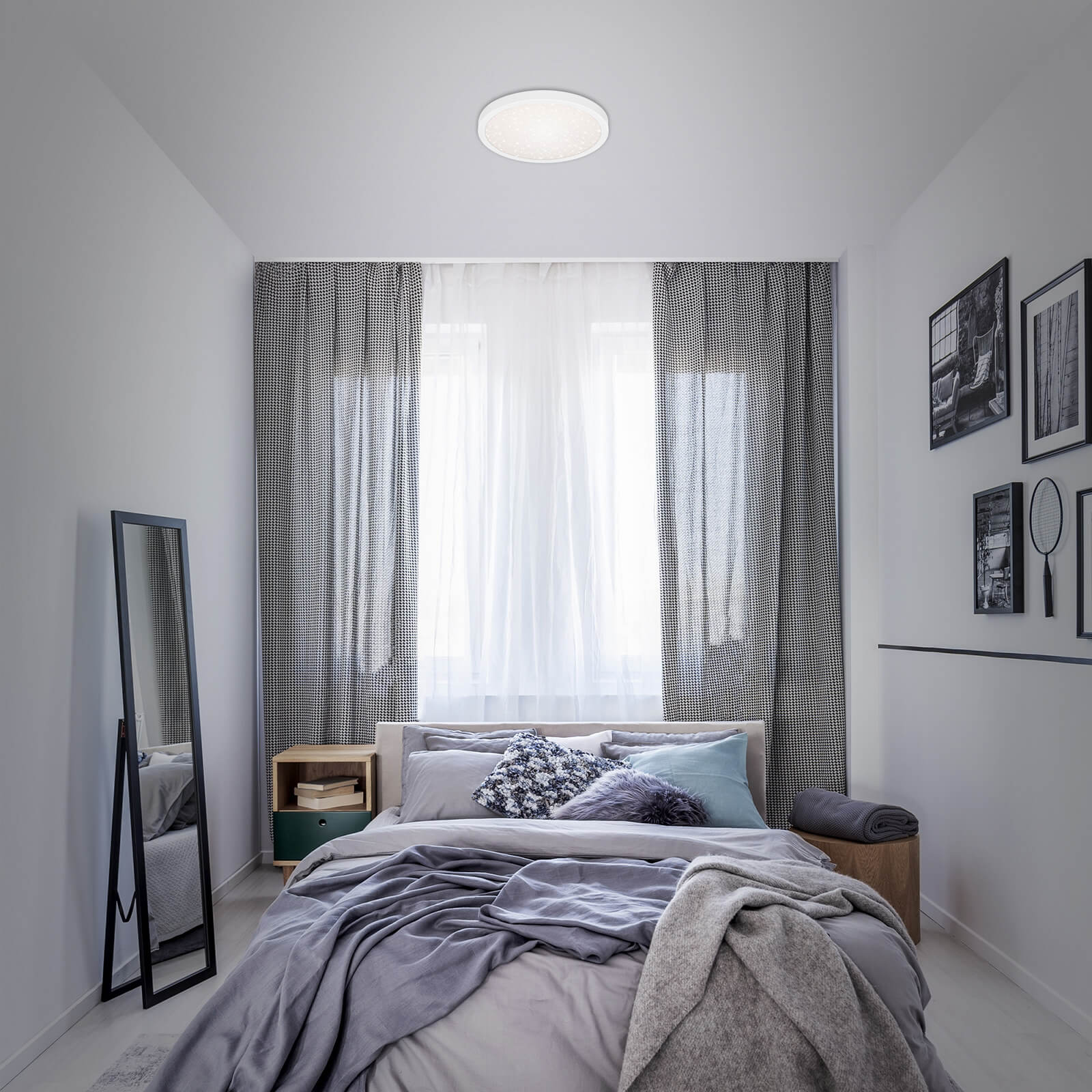 *RUNA PLAFONIERA LED D.28.5 18W MET/CORNICE BIANCO