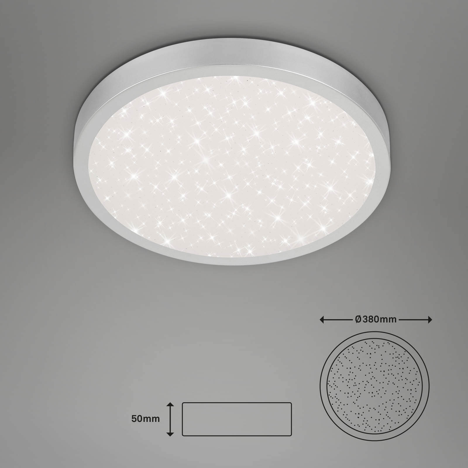 RUNA PLAFONIERA LED D.38 24W MET/CORNICE ARGENTO