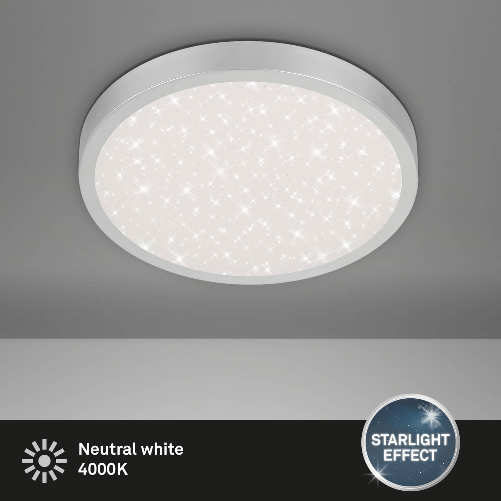 RUNA PLAFONIERA LED D.38 24W MET/CORNICE ARGENTO