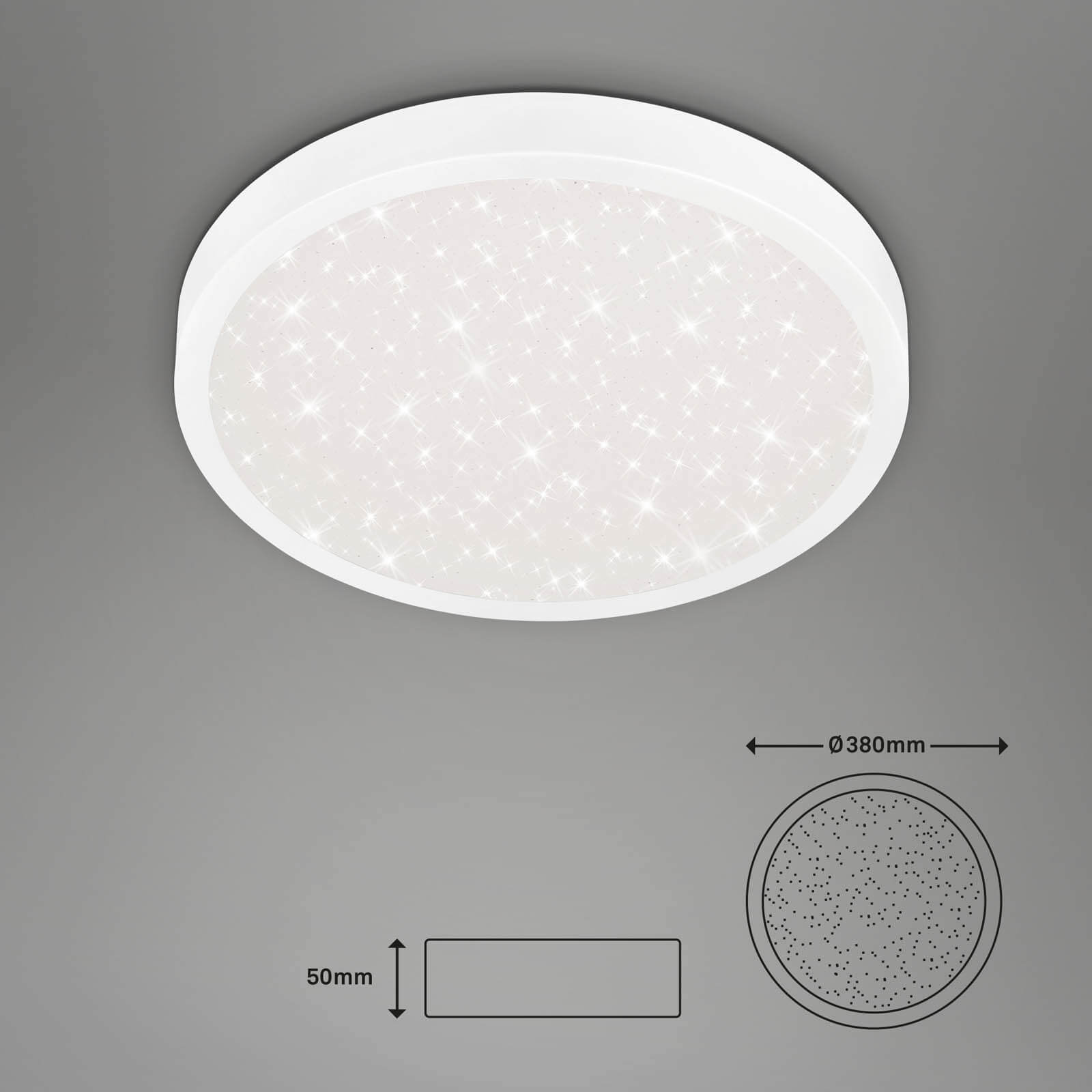 RUNA PLAFONIERA LED D.38 24W MET/CORNICE BIANCO