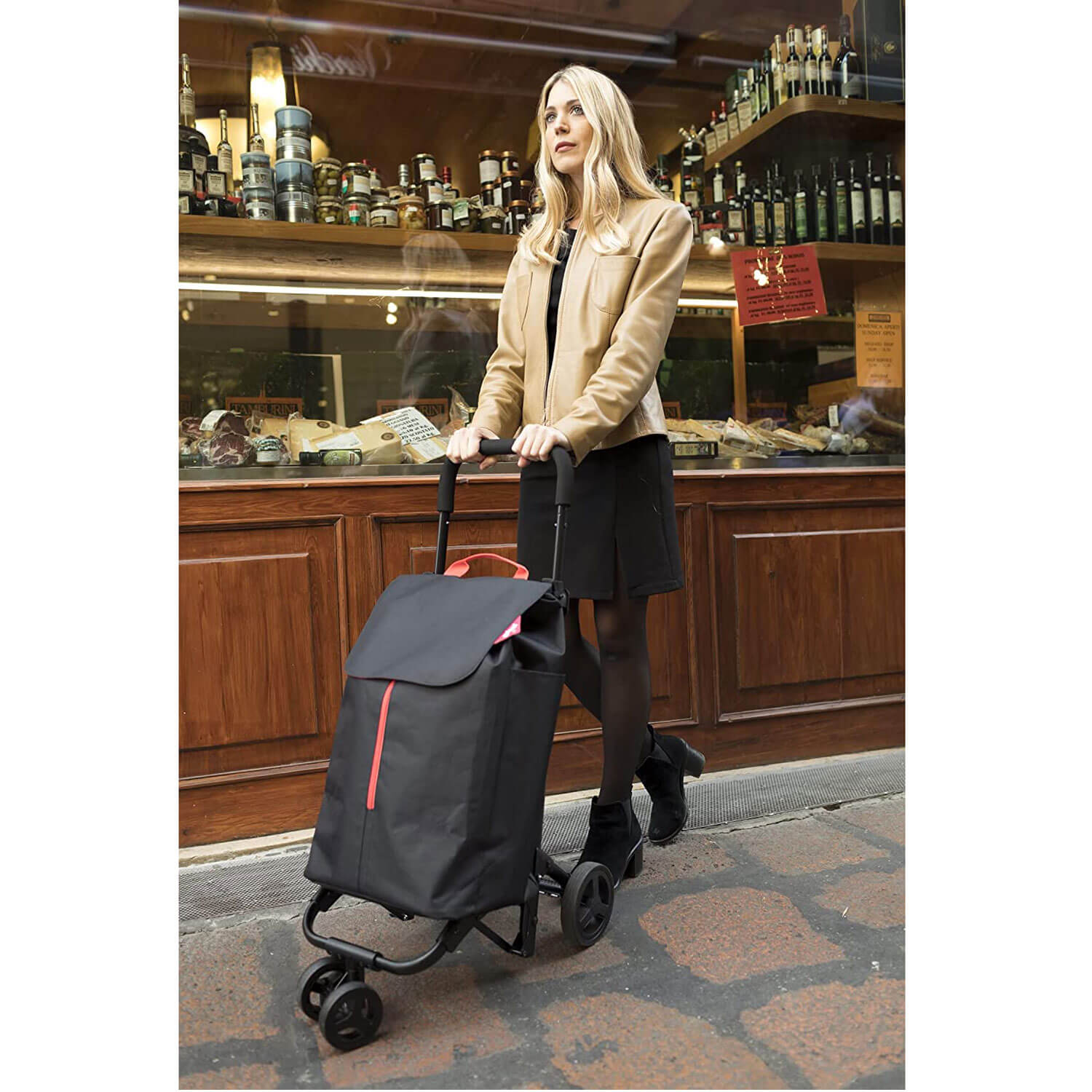 CARRELLO SPESA TWIN BLU 4RUOTE