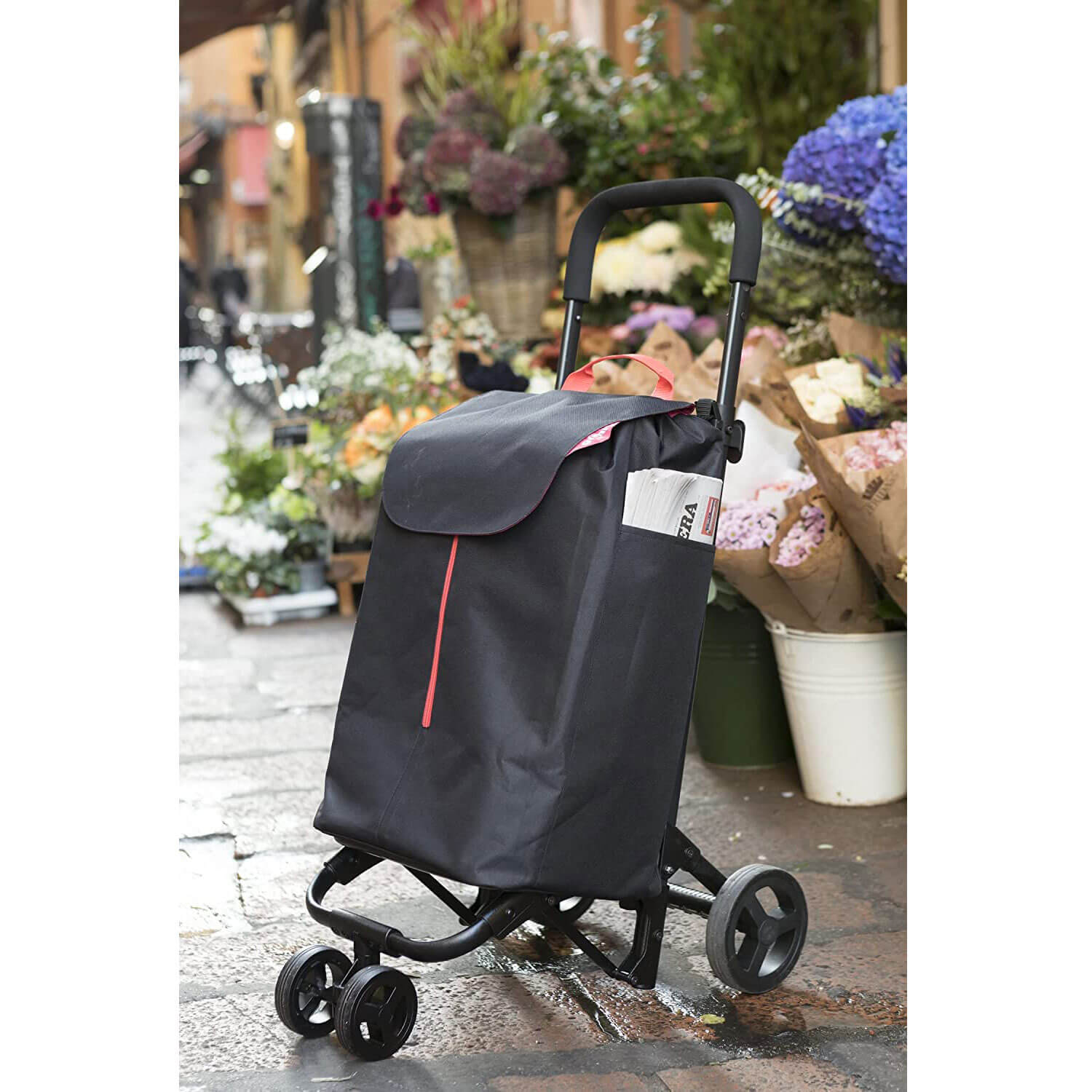 CARRELLO SPESA TWIN BLU 4RUOTE