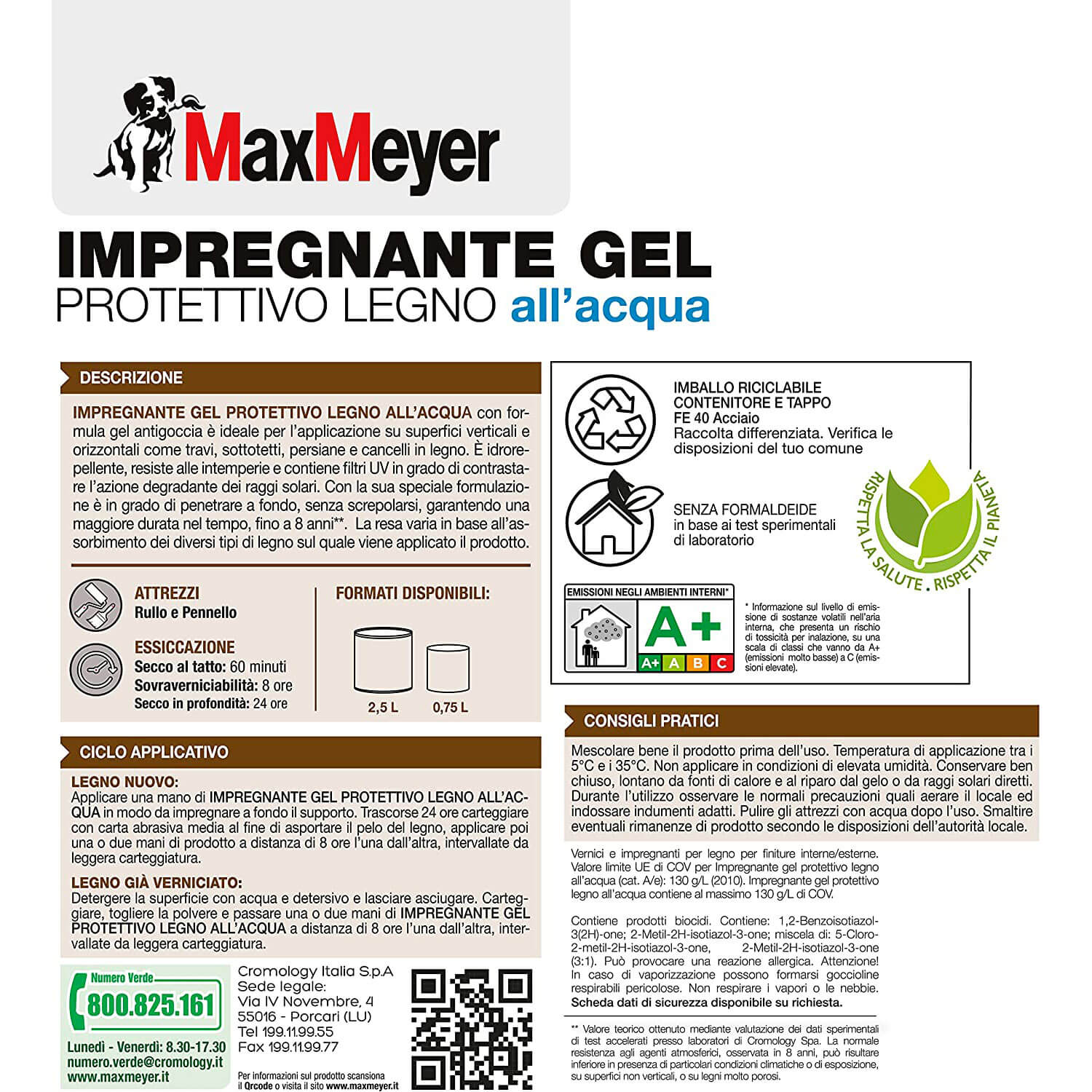 IMPREGNANTE ACQUA GEL ROVERE  LT.0.75