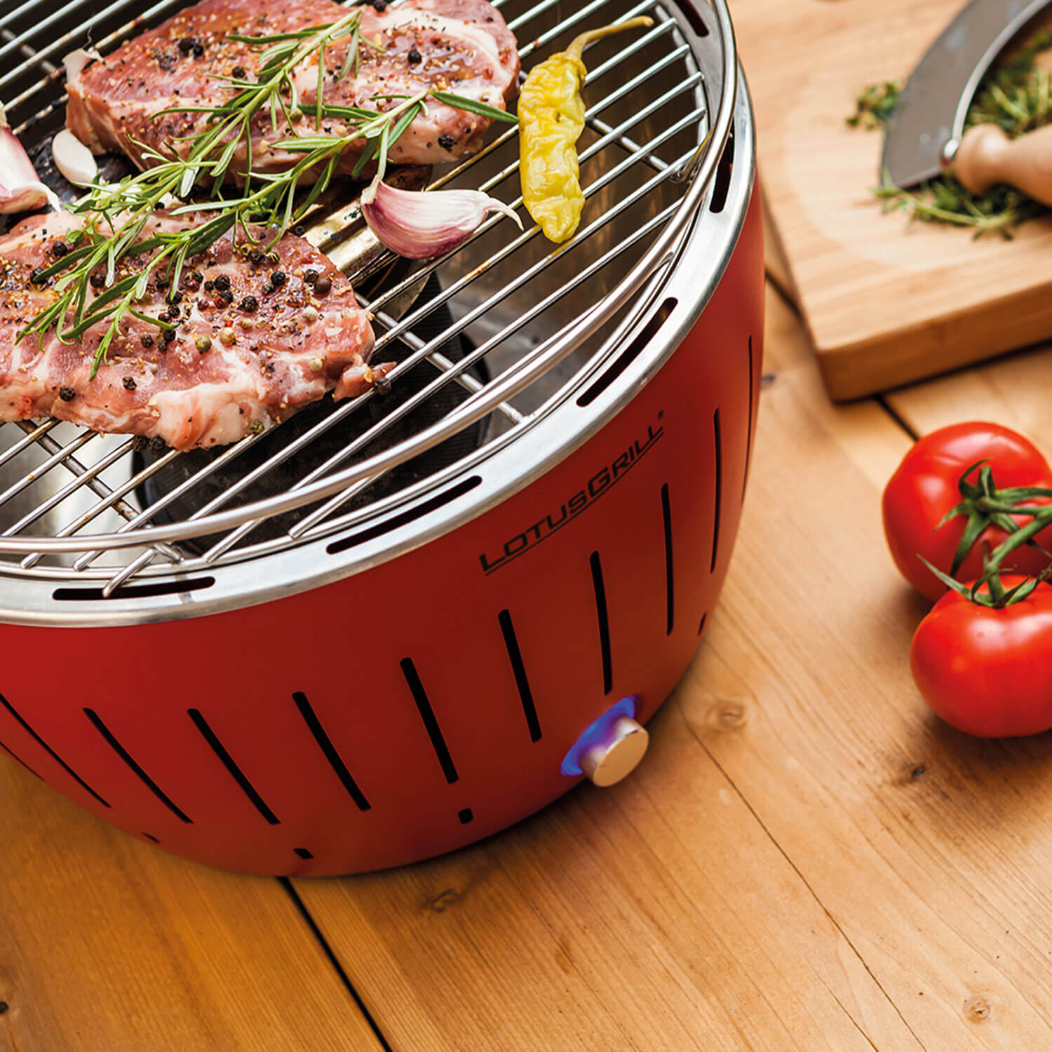 GRILL BARBECUE PORTATILE PER ESTERNO ROSSO