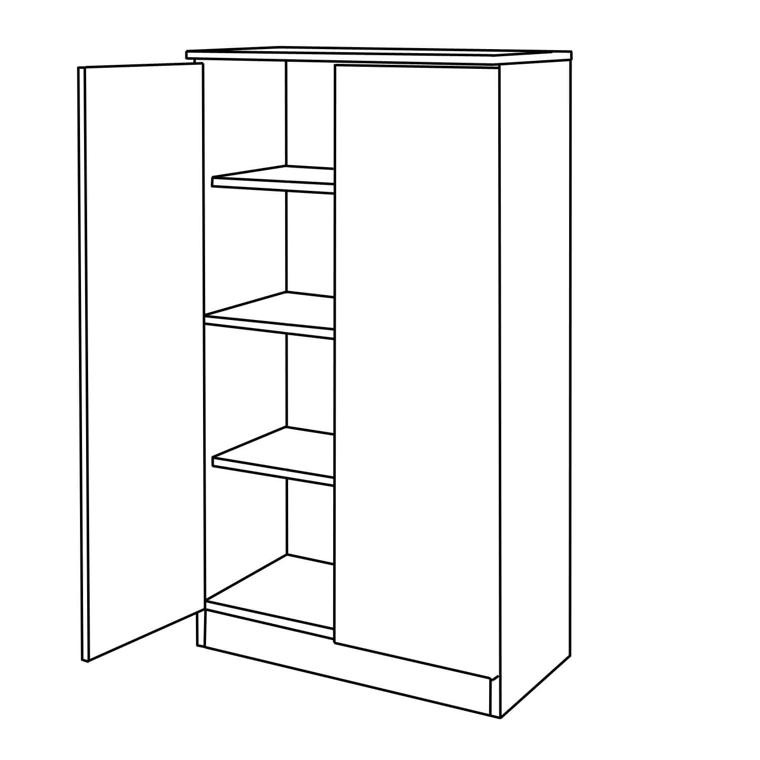 *MOBILE GABRIELLA 2 ANTE CM.71X38X130 FANGO