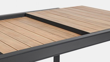 TAVOLO ALL.BELMAR 160-240X100 NATURALE ANTRACITE