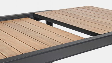 TAVOLO ALL.BELMAR 160-240X100 NATURALE ANTRACITE