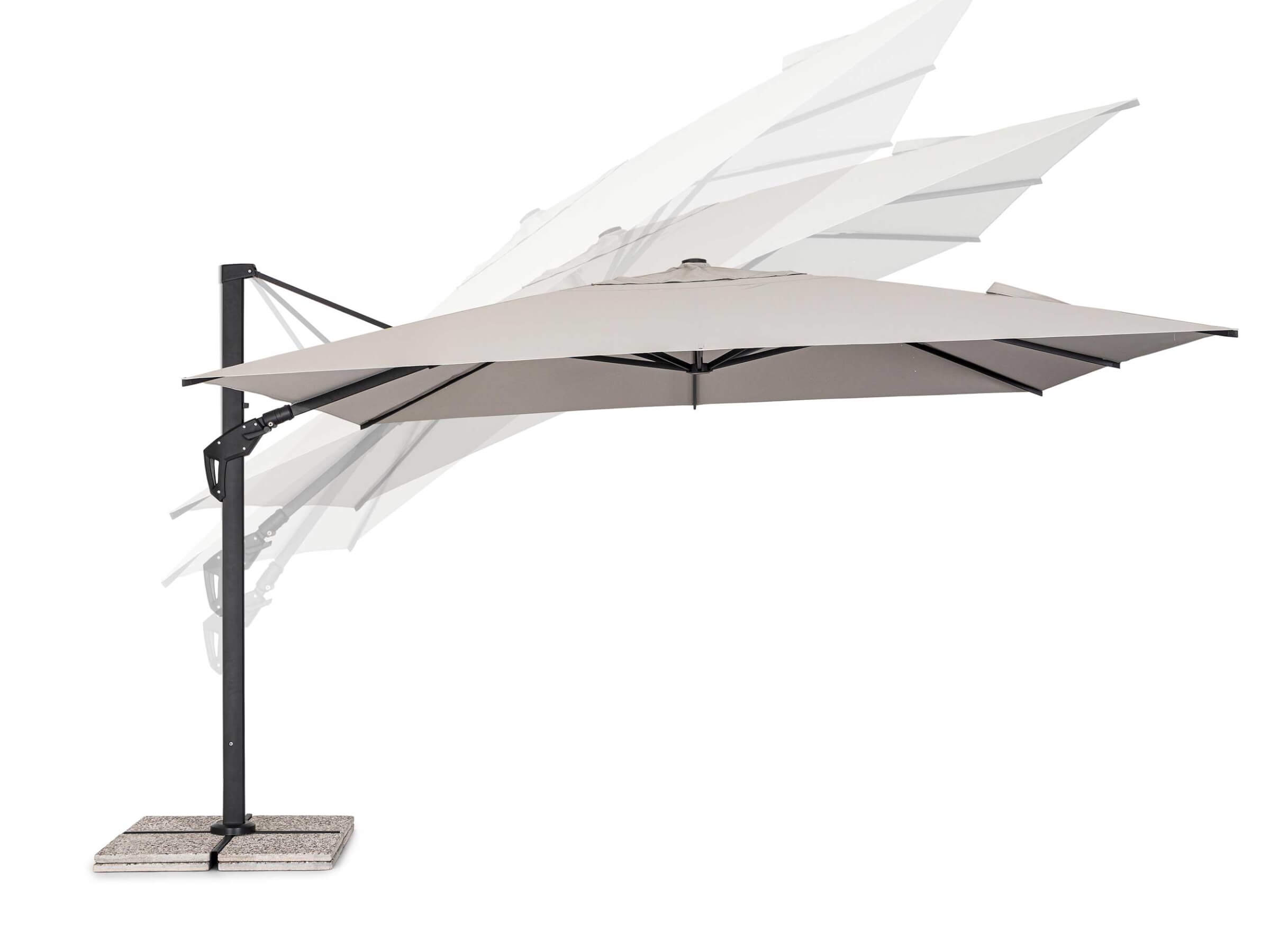 OMBRELLONE A BRACCIO ARIES 4X4 ANTRACITE NATURALE