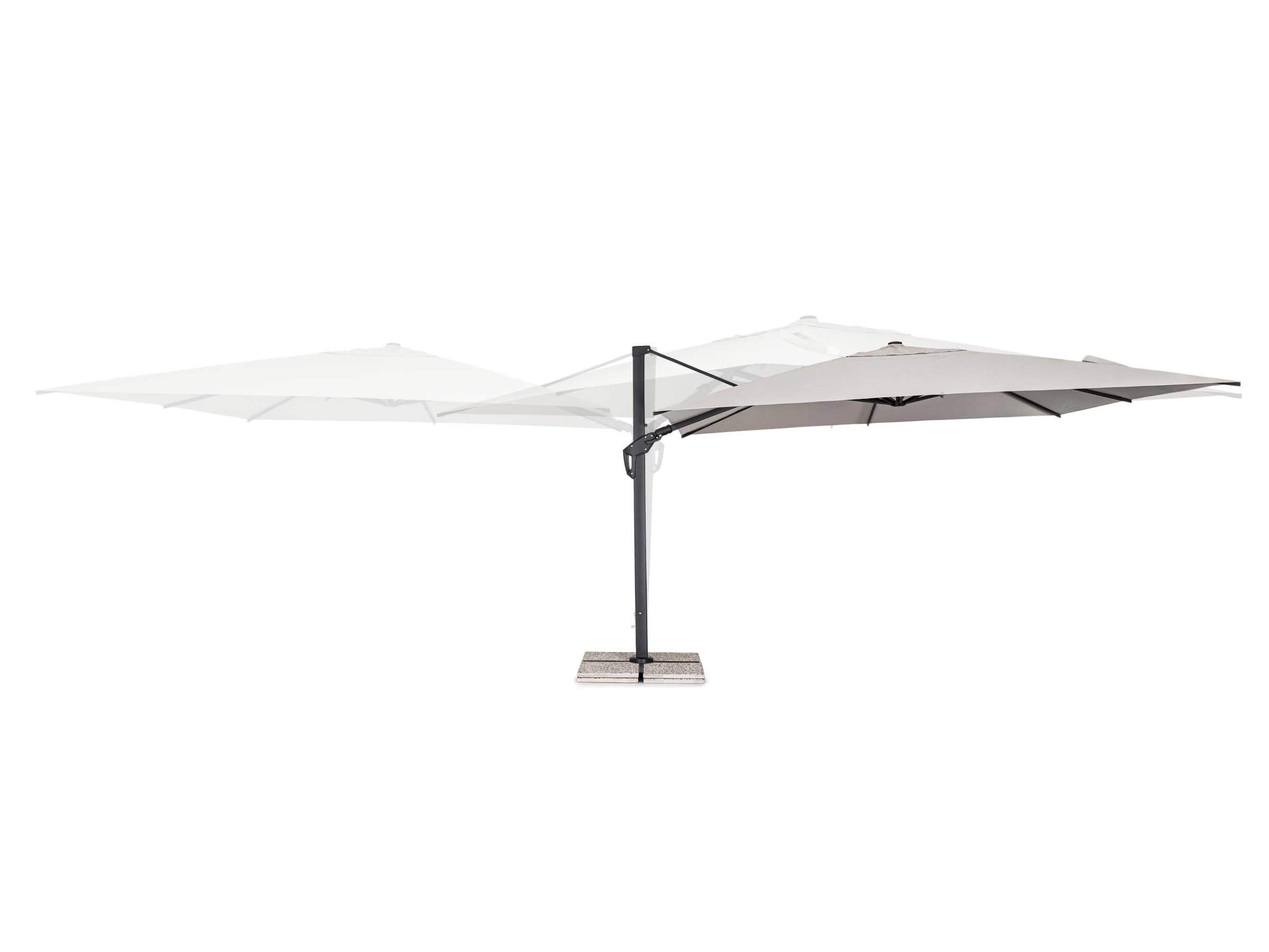 OMBRELLONE A BRACCIO ARIES 4X4 ANTRACITE NATURALE