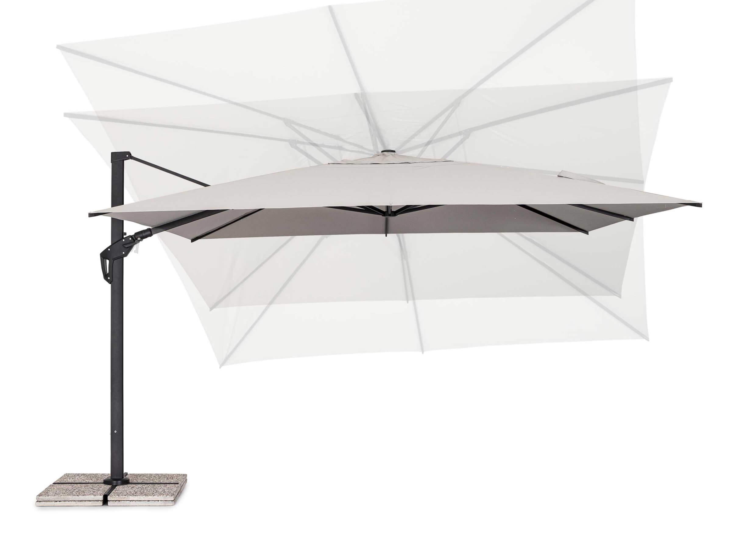 OMBRELLONE A BRACCIO ARIES 4X4 ANTRACITE NATURALE