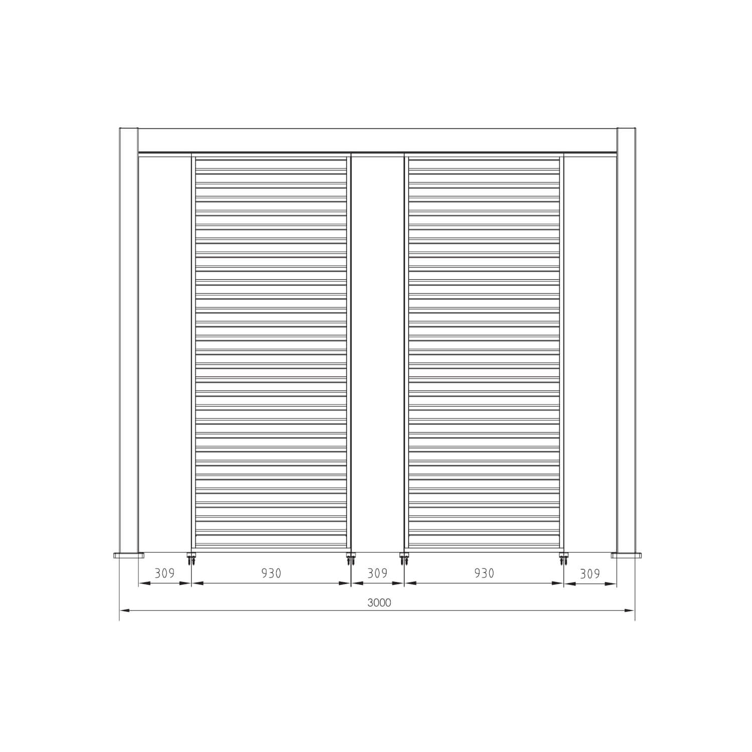 PERGOLA OCEAN MT.3X4 ANTRACITE