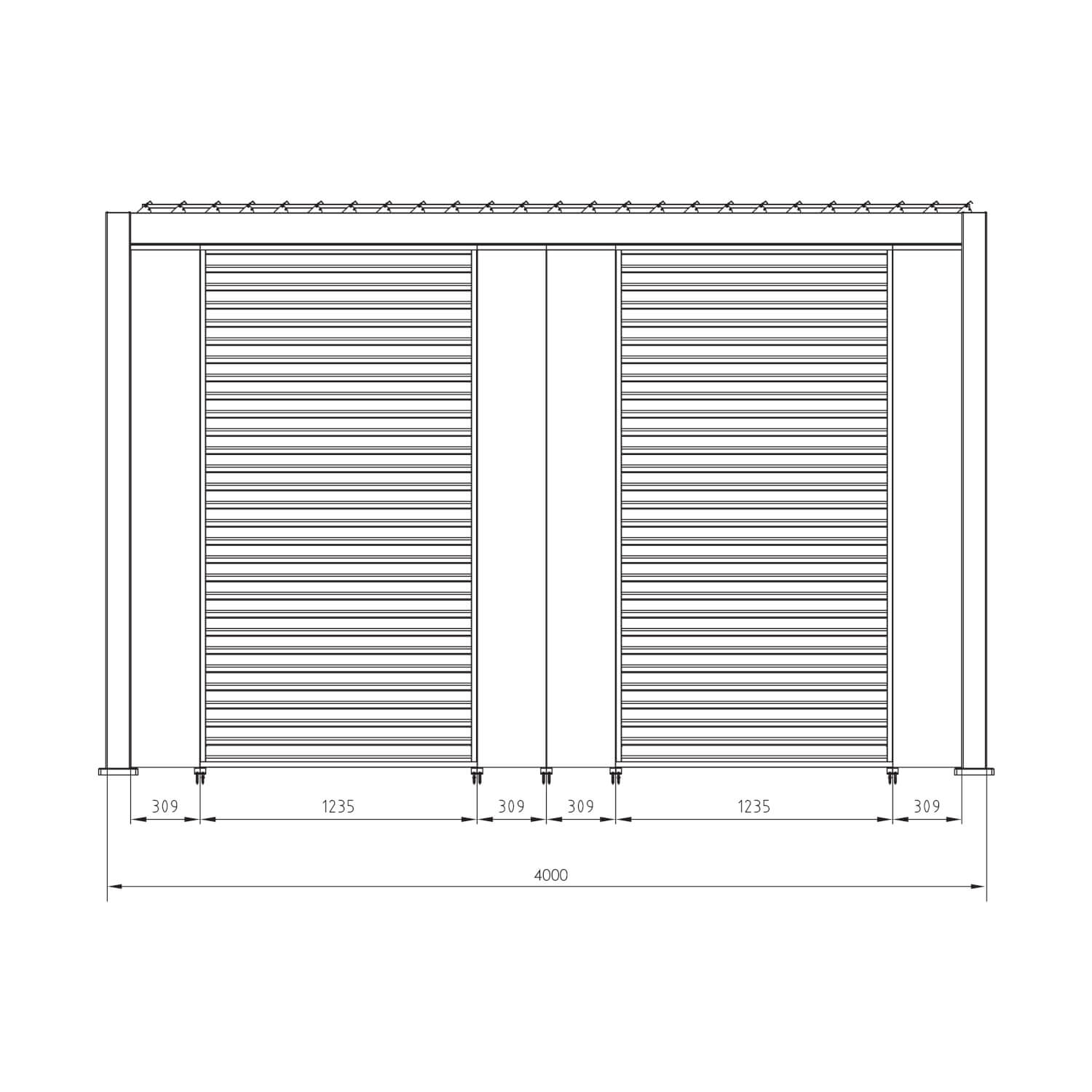 PERGOLA OCEAN MT.3X4 ANTRACITE