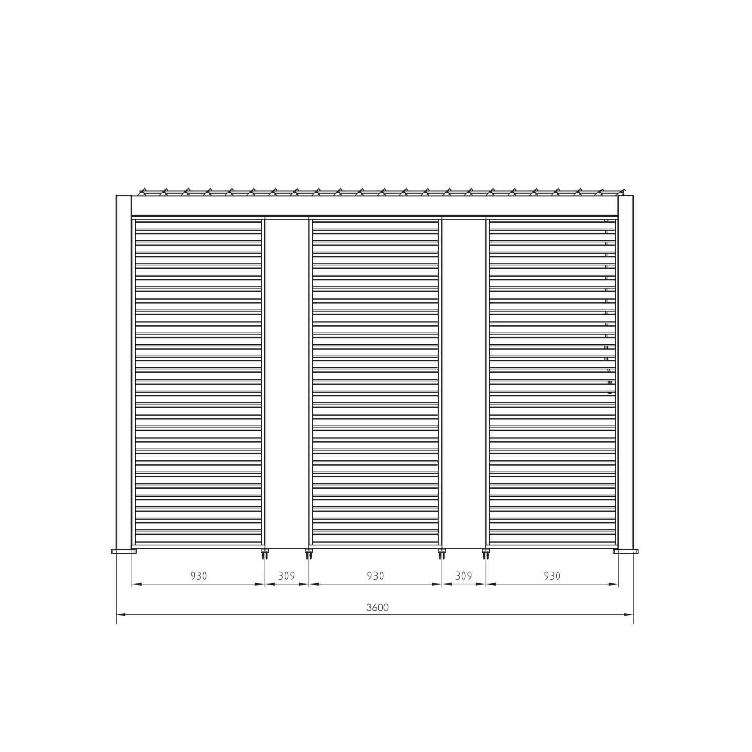 PERGOLA OCEAN 3.6X6 ANTRACITE