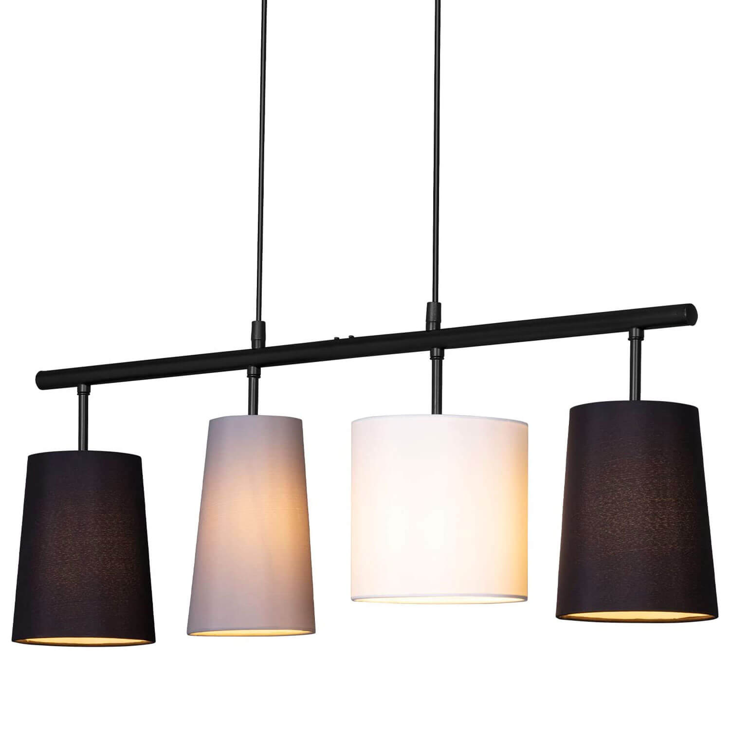 *SOSPENSIONE FERRO 4 LUCI CM.74 E27 NERA