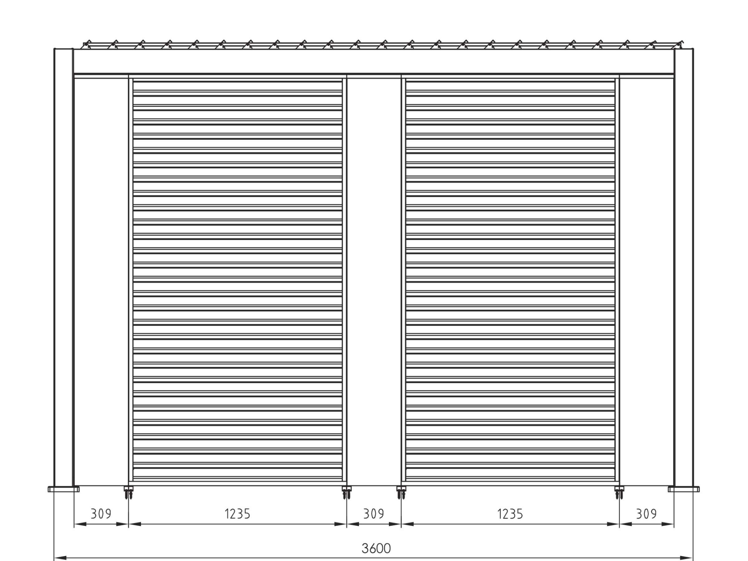 FRANGISOLE LATERALE PERGOLA OCEAN CM.123 BIANCO