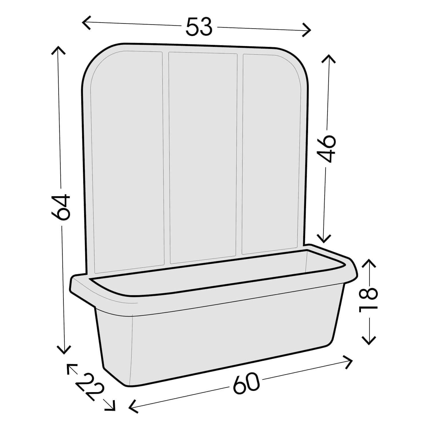 FIORIERA DA BALCONE P/RAMP.CM.60 AN