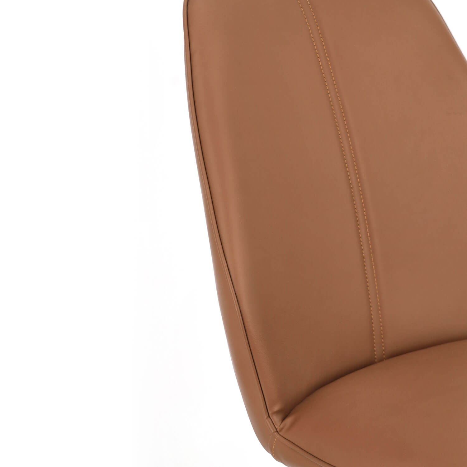 *SEDIA MAXWELL PU COGNAC C/STRUTTURA NERA