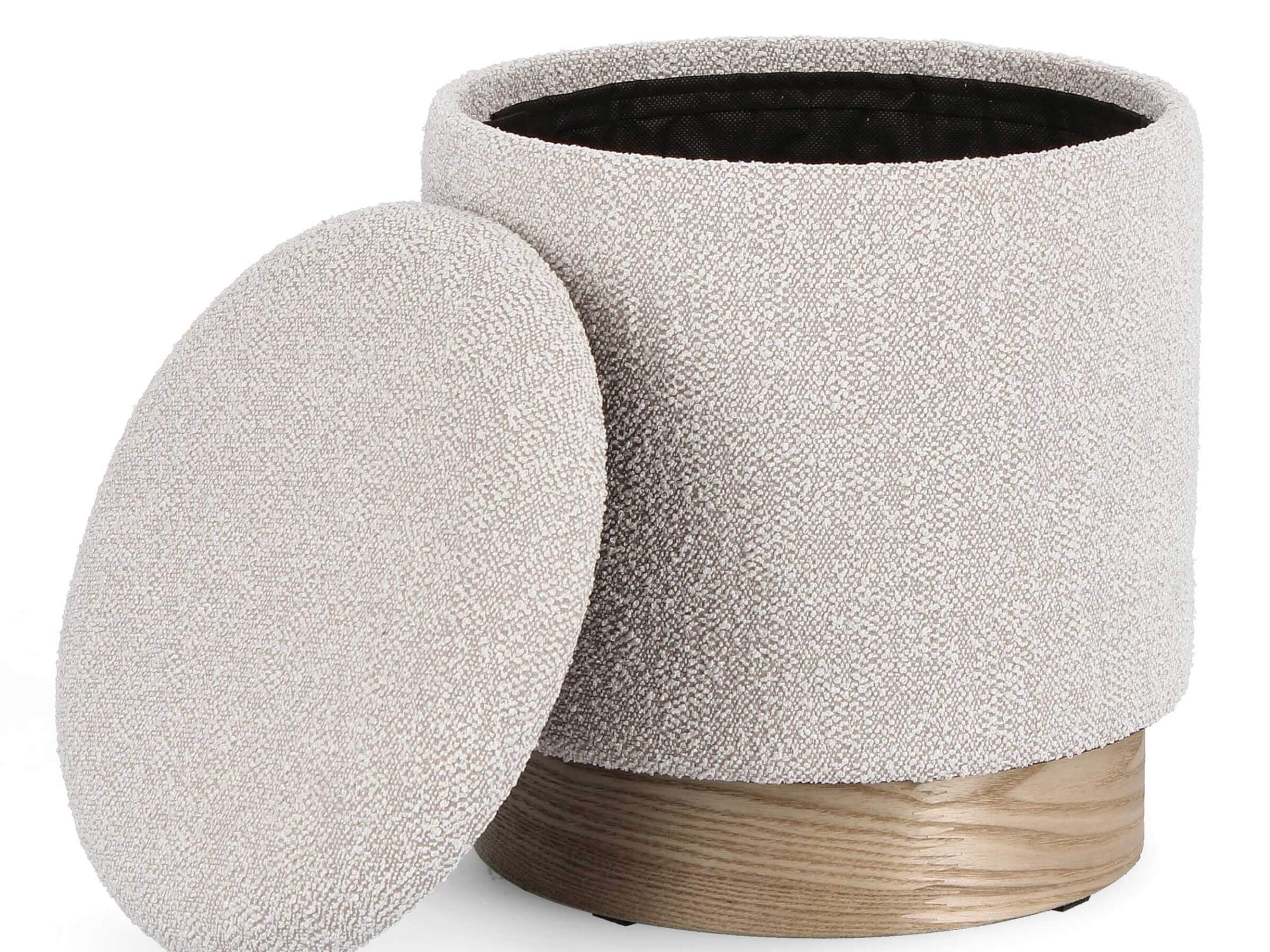 POUF CONTENITORE ZOYA GRANDE GRIGIO