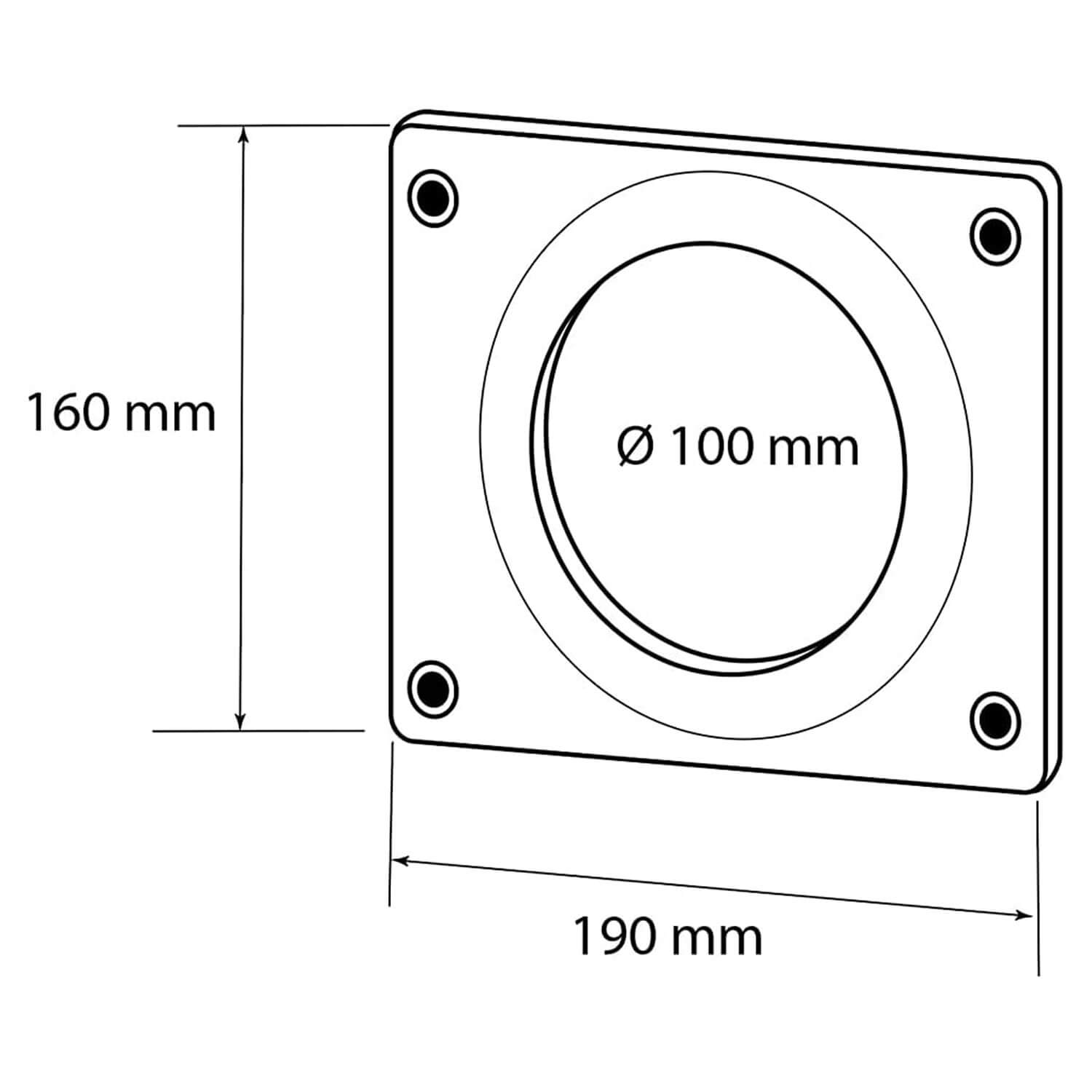 COPRIFORO TUBO Ø MM 100125 BIANCO