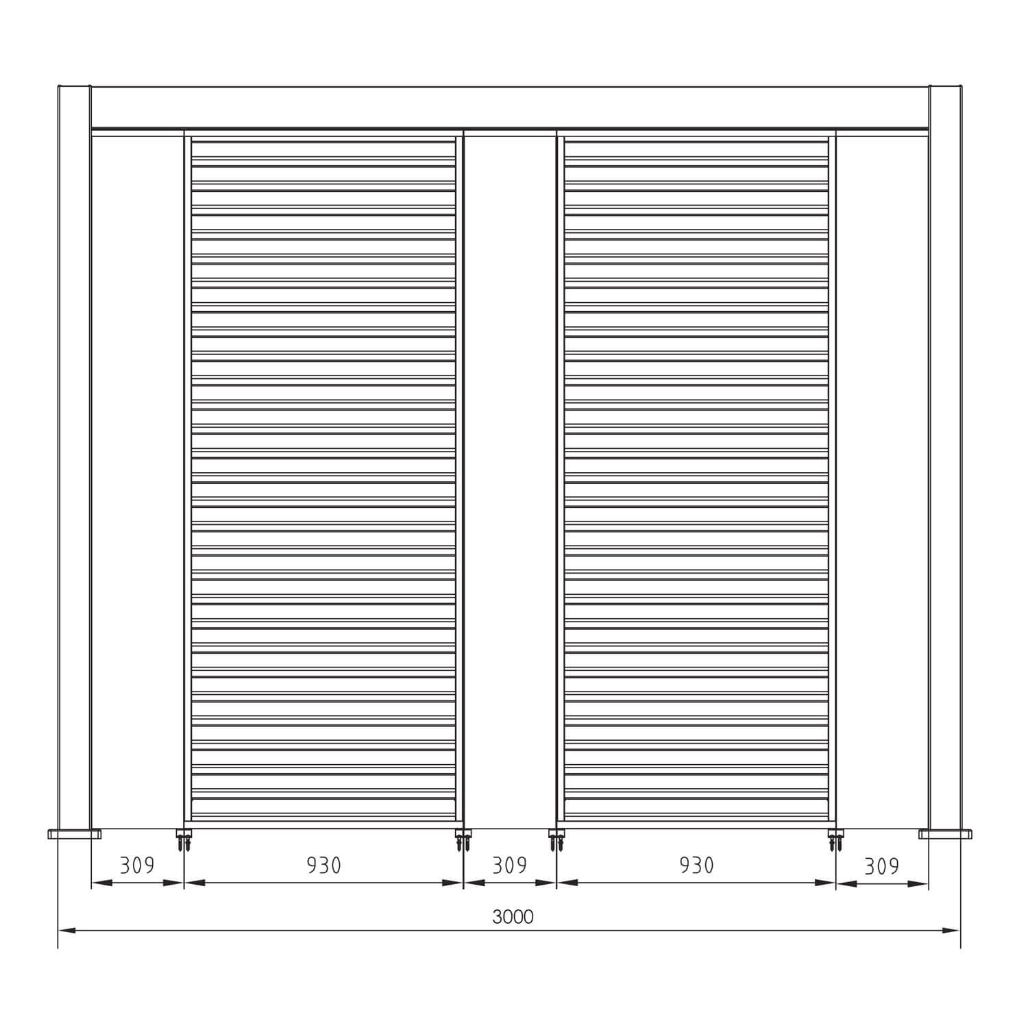 PANNELLO VERTICALE PERGOLA OCEAN BIANCO