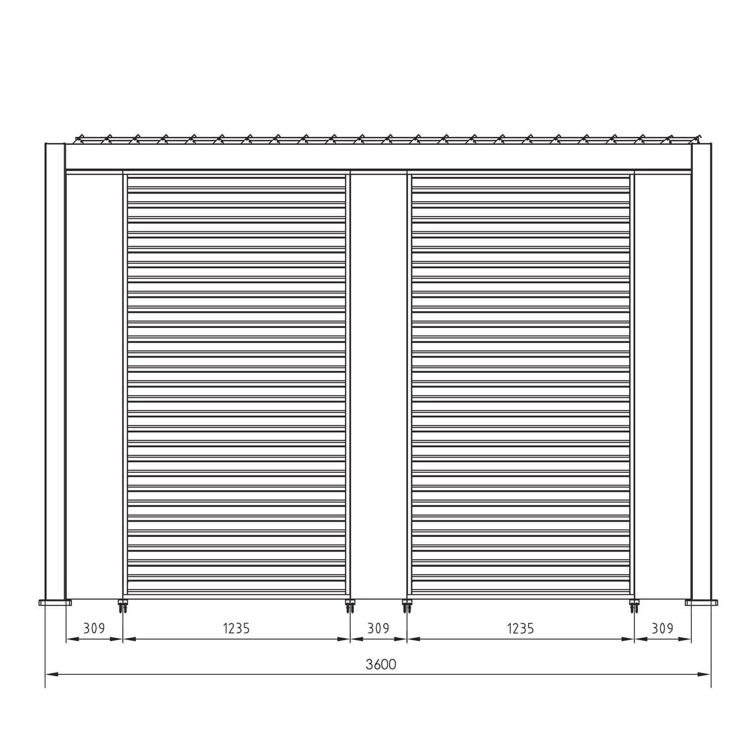 PANNELLO VERTICALE PERGOLA OCEAN BIANCO