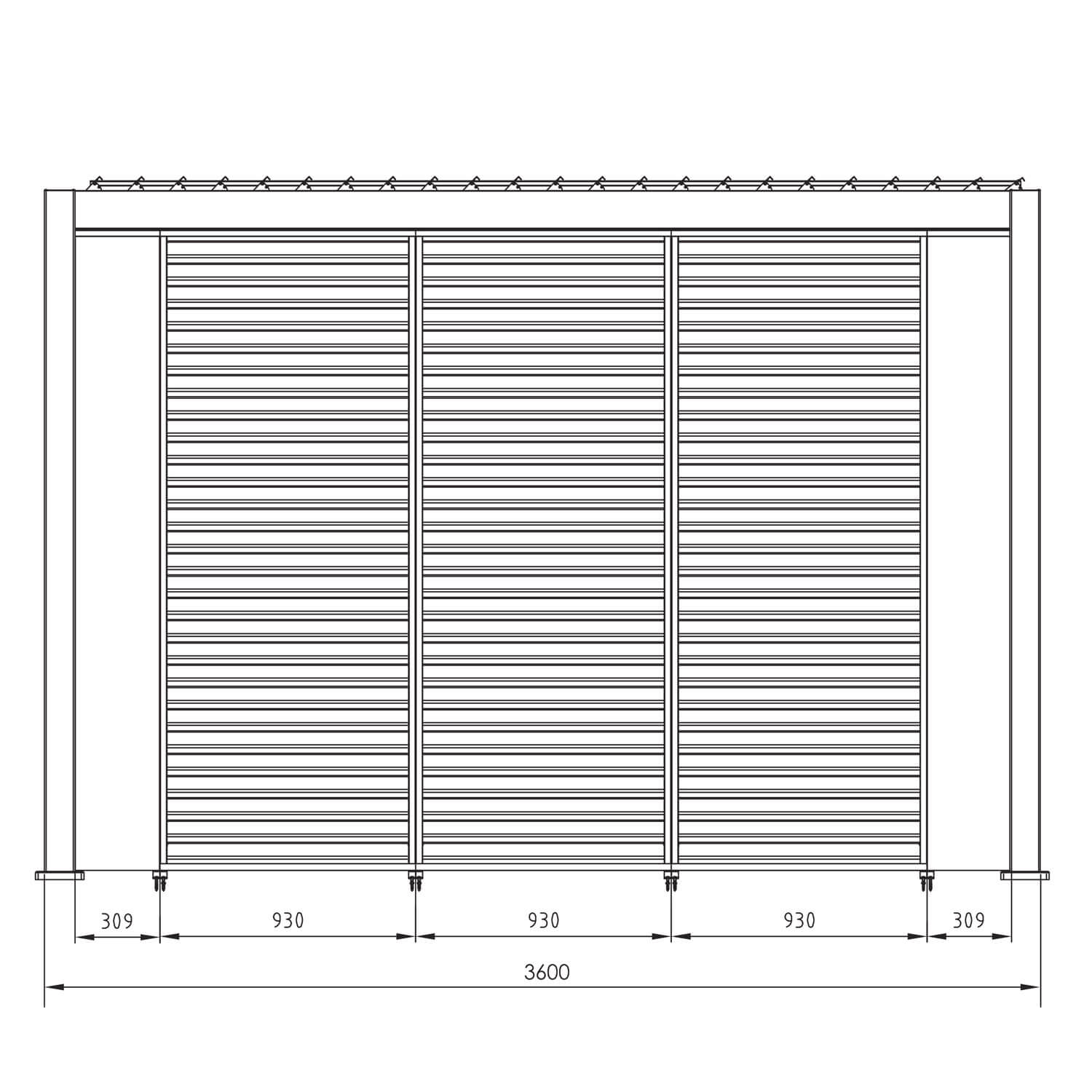 PANNELLO VERTICALE PERGOLA OCEAN BIANCO
