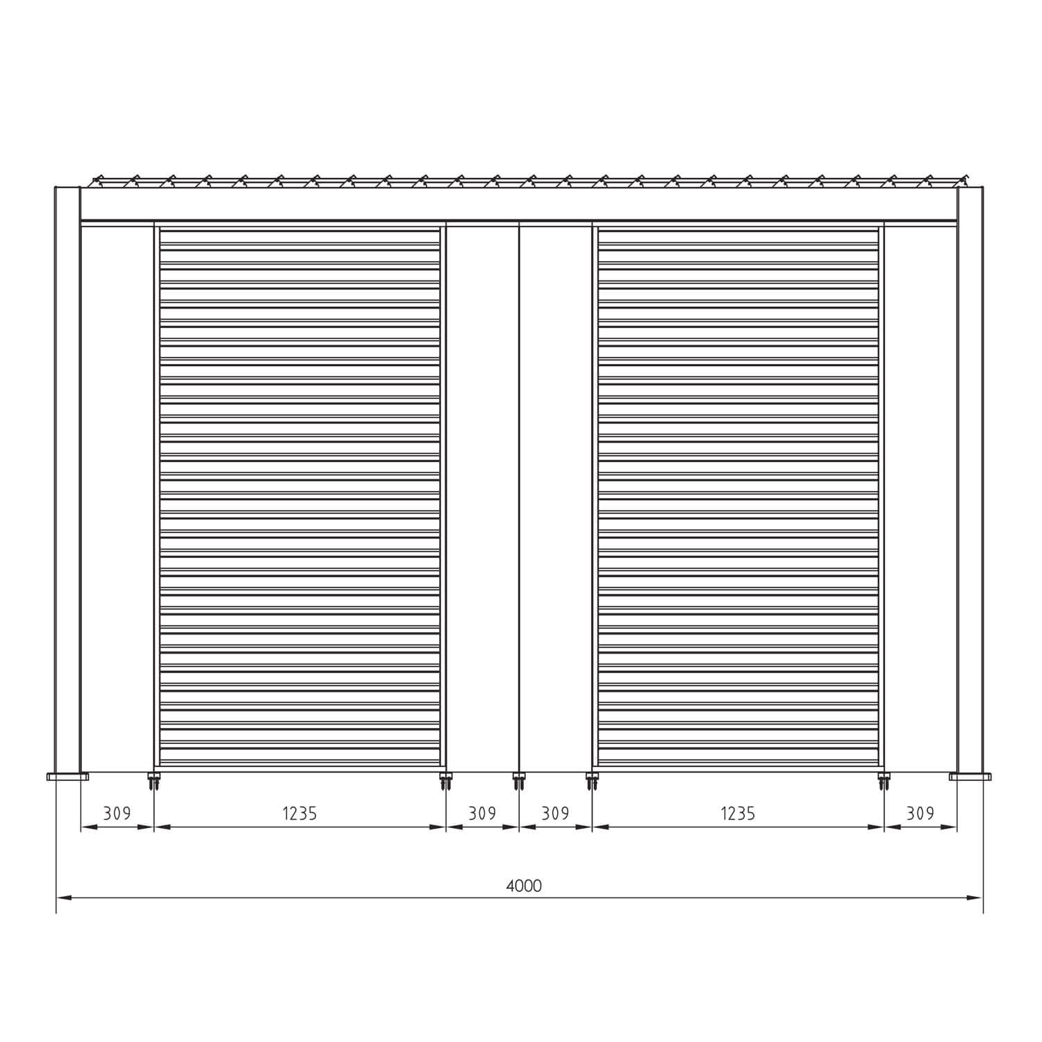 PANNELLO VERTICALE PERGOLA OCEAN BIANCO