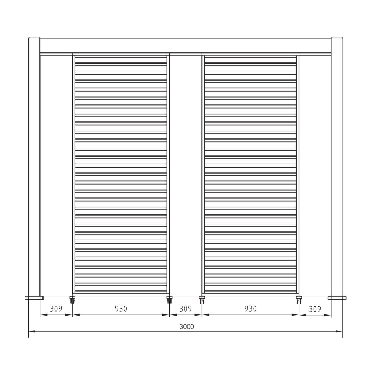 PANNELLO VERTICALE PERGOLA OCEAN ANTRACITE